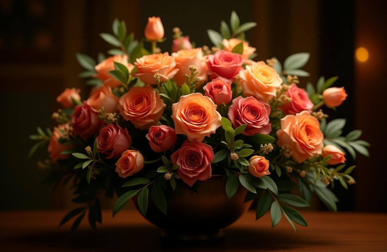 An exquisite and artistic floral arrangement by Medici Gardens