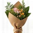 Illustration of recyclable paper wrapping for bouquets